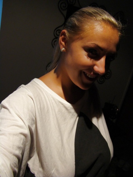 Teen solo girl Krystal taking selfshots of huge natural breasts 48068134